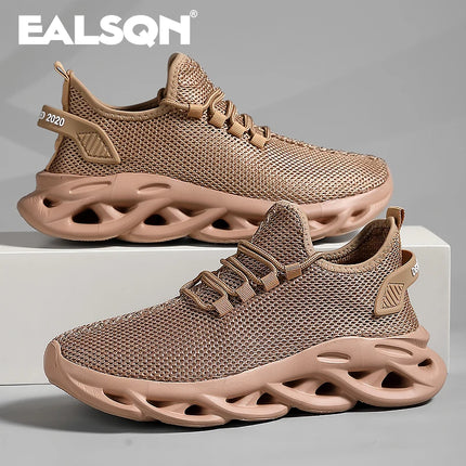 Zapatillas deportivas negras para correr para hombre, informales, marrones, para exteriores, de malla transpirable, ligeras y con absorción de impactos para mujer