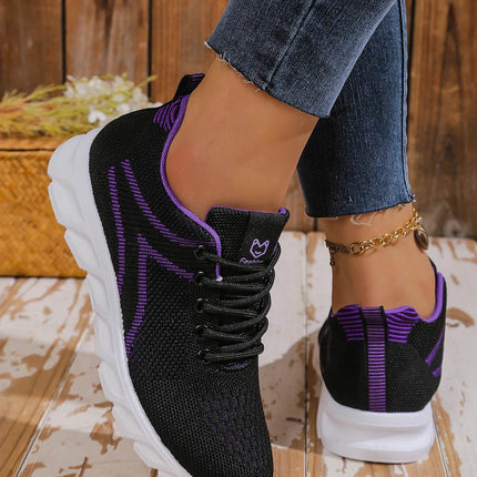 Women's shoes breathable sneakers, casual sneaker lace-up hoes, lightweight shoes - MimiStylez