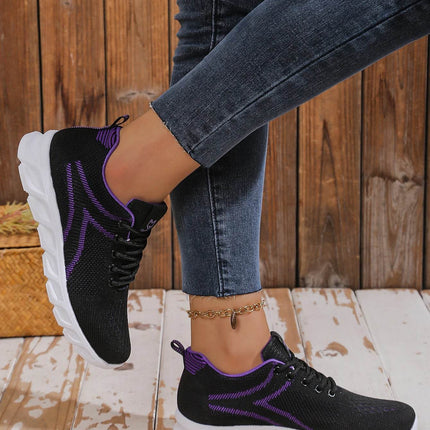 Women's shoes breathable sneakers, casual sneaker lace-up hoes, lightweight shoes - MimiStylez