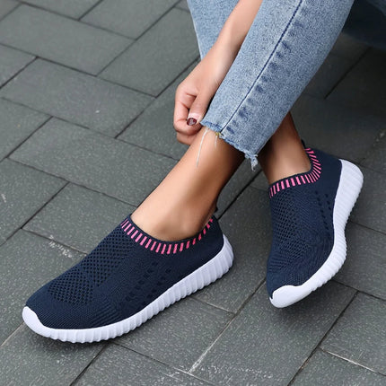 Zapatillas deportivas ultraligeras informales y para correr para mujer, deportivas transpirables y de moda con tejido Fly.