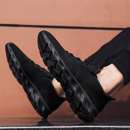 Zapatos casuales de moda para hombre, zapatillas de deporte para hombre, zapatos de marca para hombre, mocasines planos de malla sin cordones, zapatos transpirables de talla grande.