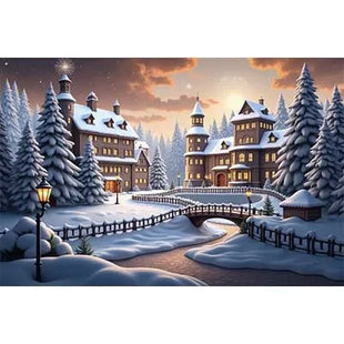 Christmas Trees Custom Backdrop For Decoration Wallpaper