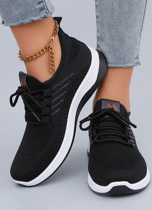 Women's Casual Lace up Comfortable, Breathable, Lightweight and Wear-Resistant Sports Shoes - MimiStylez