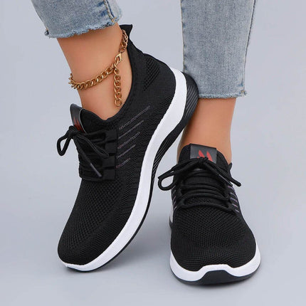 Women's Casual Lace up Comfortable, Breathable, Lightweight and Wear-Resistant Sports Shoes - MimiStylez