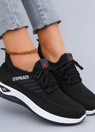 Women's Casual Lace up Comfortable, Breathable, Lightweight and Wear-Resistant Sports Shoes - MimiStylez