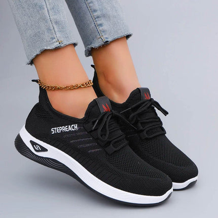 Women's Casual Lace up Comfortable, Breathable, Lightweight and Wear-Resistant Sports Shoes - MimiStylez