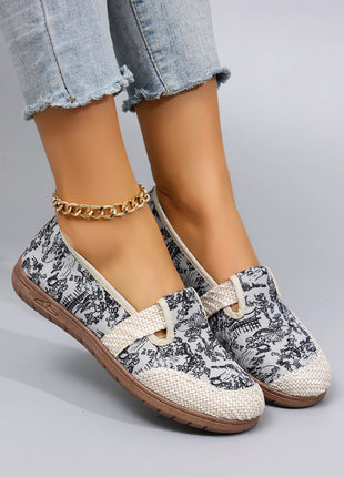 Women's Casual Sports Shoes, Comfortable, Breathable, Lightweight and Wear-Resistant Lazy Shoes, Soft-Soled Flat Shoes