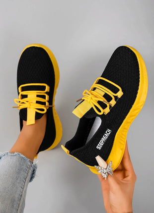 Women's Breathable Mesh Flat Shoes, Women's Shoes, Casual Sneakers Shoes - MimiStylez