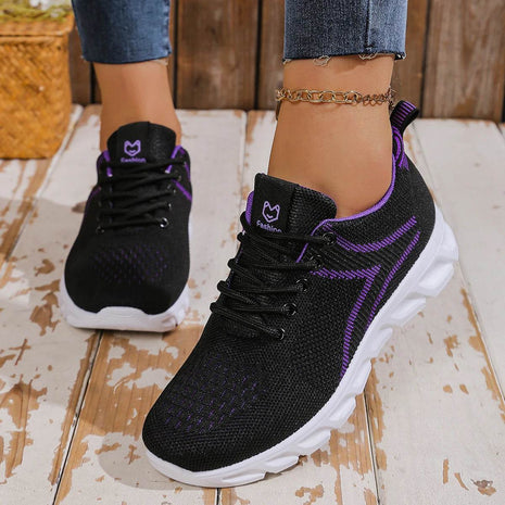 Women's shoes breathable sneakers, casual sneaker lace-up hoes, lightweight shoes - MimiStylez