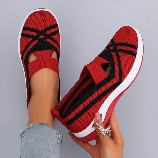 Women's Casual Sports Shoes Comfortable, Breathable, Lightweight, Wear Resistant Lazy Shoes, Soft Soled Flat Shoes - MimiStylez