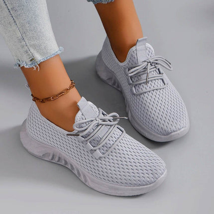 Women's summer breathable mesh flat shoes women's shoes casual sports shoes - MimiStylez