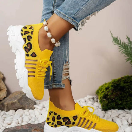 Women's Shoes [Leopard print sneakers] lightweight and breathable women's casual sneakers - MimiStylez