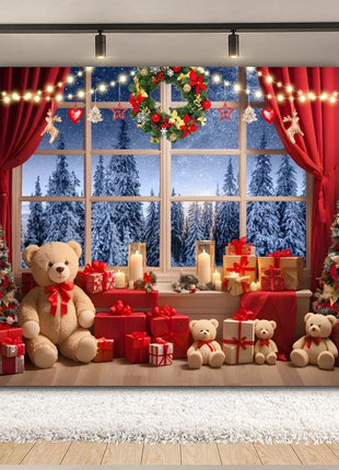 Christmas Backdrop Xmas Tree Fireplace Christmas Background