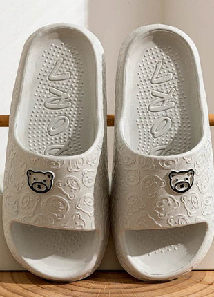 Cute Bear Women Slippers Summer Indoor Soft Cartoon Sandals Bathroom Anti-slip Outdoor Comfy Leisure Shoes Couple - MimiStylez
