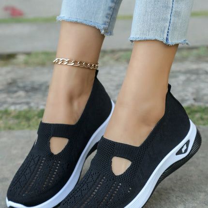 Zapatos de verano para mujer: zapatillas informales, sencillas, para las cuatro estaciones, ligeras, planas y lisas.