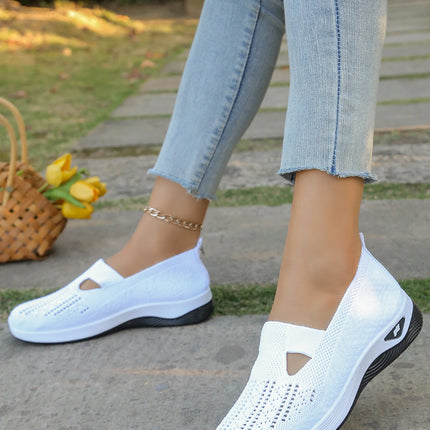 Zapatos de verano para mujer: zapatillas informales, sencillas, para las cuatro estaciones, ligeras, planas y lisas.