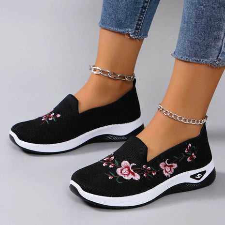 Spring and Autumn New Women's Sports Shoes Fashionable Breathable Lightweight Non-Slip Wear-Resistant Casual Sports Shoes Flat Shoes Loafers - MimiStylez