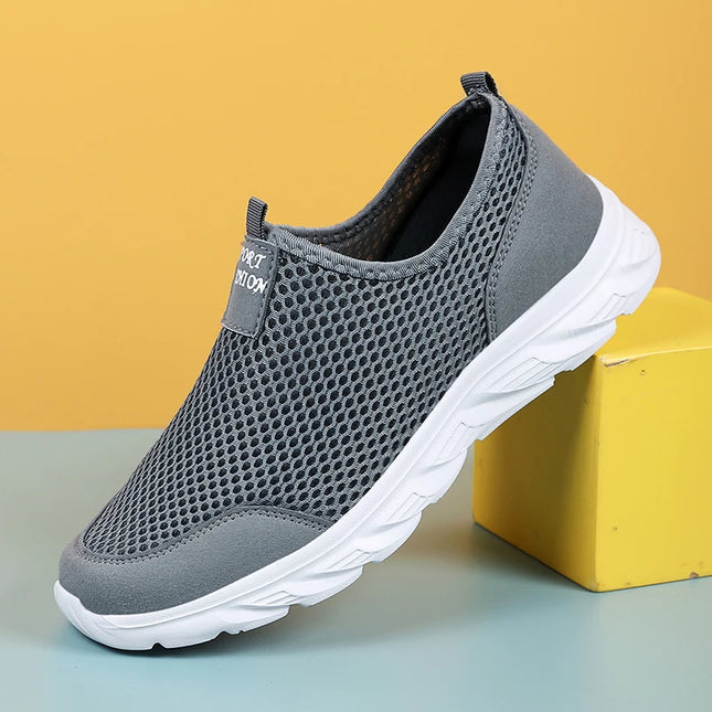 Zapatos casuales ligeros para hombre, transpirables, sin cordones, antideslizantes, para caminar al aire libre, talla ds