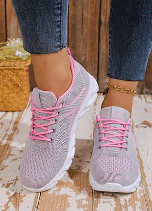 Women's shoes breathable sneakers, casual sneaker lace-up hoes, lightweight shoes - MimiStylez