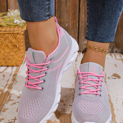 Women's shoes breathable sneakers, casual sneaker lace-up hoes, lightweight shoes - MimiStylez