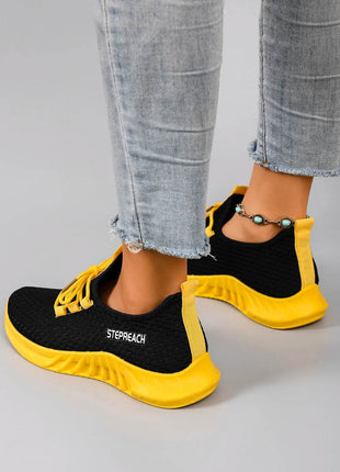 Women's Breathable Mesh Flat Shoes, Women's Shoes, Casual Sneakers Shoes - MimiStylez