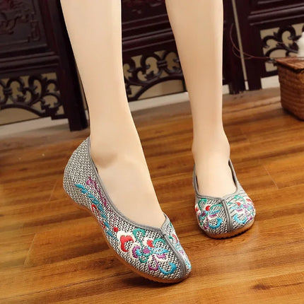Embroidery Women Shoes, Vintage Woman Sneakers
