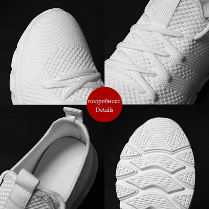 Zapatos casuales de moda para hombre, zapatillas de deporte para hombre, zapatos de marca para hombre, mocasines planos de malla sin cordones, zapatos transpirables de talla grande.