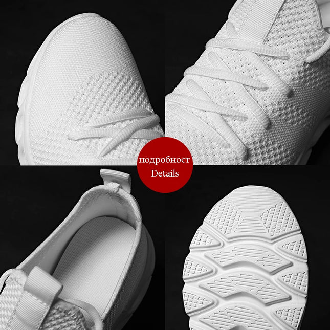 Zapatos casuales de moda para hombre, zapatillas de deporte para hombre, zapatos de marca para hombre, mocasines planos de malla sin cordones, zapatos transpirables de talla grande.