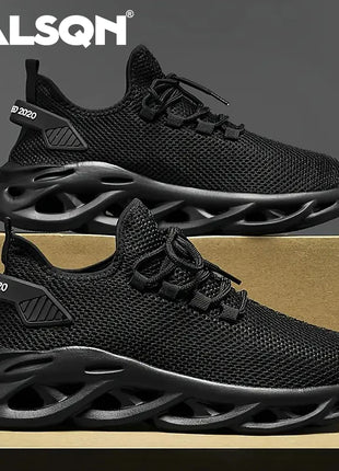 Men Sports Running Black Jogging Shoes Casual Sneakers Brown Outdoor Breathable Mesh Women Light Shock-absorption