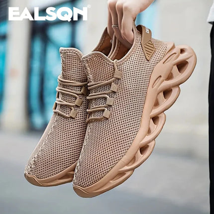 Zapatillas deportivas negras para correr para hombre, informales, marrones, para exteriores, de malla transpirable, ligeras y con absorción de impactos para mujer