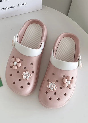 Fashion Sandals Waterproof Slippers Women Shoes Summer Outdoor Slides Soft Sole Clogs