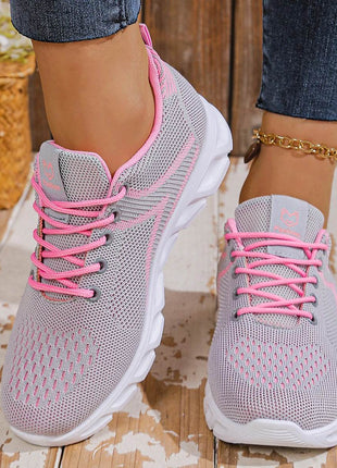 Women's shoes breathable sneakers, casual sneaker lace-up hoes, lightweight shoes - MimiStylez