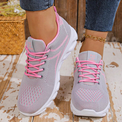 Women's shoes breathable sneakers, casual sneaker lace-up hoes, lightweight shoes - MimiStylez