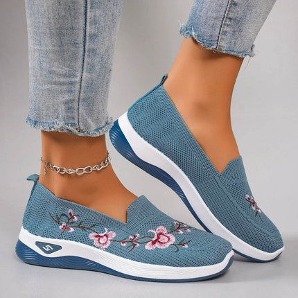 Spring and Autumn New Women's Sports Shoes Fashionable Breathable Lightweight Non-Slip Wear-Resistant Casual Sports Shoes Flat Shoes Loafers - MimiStylez