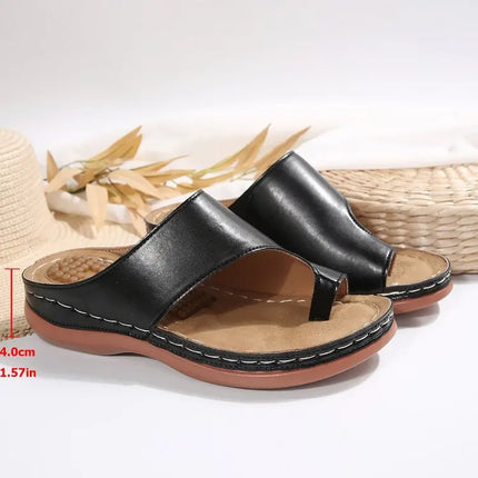 Women's Summer Sandals Orthopedic Soft Outdoor Slip-On Casual Wedge Heel Sandals