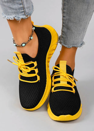 Women's Breathable Mesh Flat Shoes, Women's Shoes, Casual Sneakers Shoes - MimiStylez