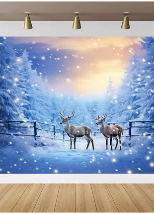 Christmas Winter Wonderland Snow Scene Background