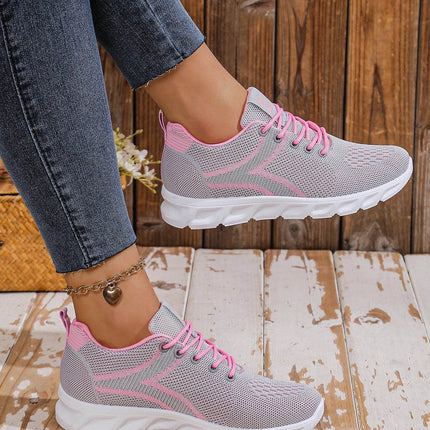 Women's shoes breathable sneakers, casual sneaker lace-up hoes, lightweight shoes - MimiStylez
