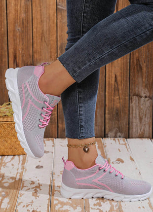 Women's shoes breathable sneakers, casual sneaker lace-up hoes, lightweight shoes - MimiStylez