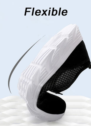 Lightweight Men Casual Shoes Breathable Slip on Male Casual Sneakers Anti-slip Men's Flats Outdoor Walking Shoes Size ds