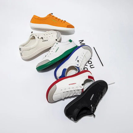 HOBIBEAR Zapatos descalzos de punta ancha para unisex, zapatillas minimalistas de cuero artificial, ligeras y ajustables, sin cordones para caminar