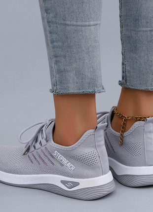 Women's Casual Lace up Comfortable, Breathable, Lightweight and Wear-Resistant Sports Shoes - MimiStylez