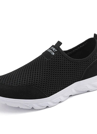 Lightweight Men Casual Shoes Breathable Slip on Male Casual Sneakers Anti-slip Men's Flats Outdoor Walking Shoes Size ds