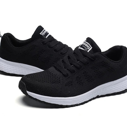 Zapatos casuales de mujer, zapatos planos de malla transpirables a la moda para caminar, zapatillas de deporte para mujer, zapatos de gimnasio, calzado femenino