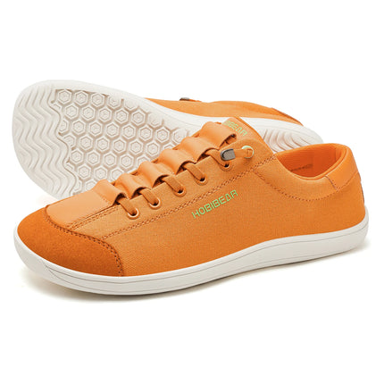 HOBIBEAR Zapatos descalzos de punta ancha para unisex, zapatillas minimalistas de cuero artificial, ligeras y ajustables, sin cordones para caminar
