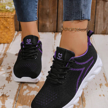 Women's shoes breathable sneakers, casual sneaker lace-up hoes, lightweight shoes - MimiStylez