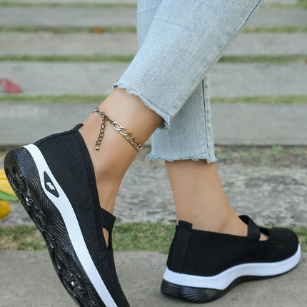 Zapatos de verano para mujer: zapatillas informales, sencillas, para las cuatro estaciones, ligeras, planas y lisas.