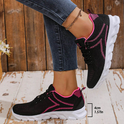 Women's shoes breathable sneakers, casual sneaker lace-up hoes, lightweight shoes - MimiStylez