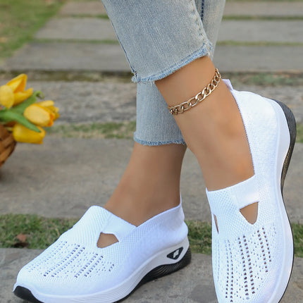 Zapatos de verano para mujer: zapatillas informales, sencillas, para las cuatro estaciones, ligeras, planas y lisas.