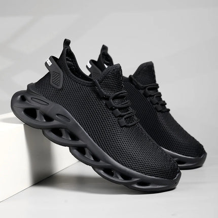Zapatillas deportivas negras para correr para hombre, informales, marrones, para exteriores, de malla transpirable, ligeras y con absorción de impactos para mujer